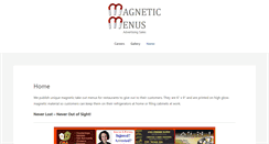 Desktop Screenshot of magneticmenus.com
