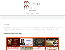 Tablet Screenshot of magneticmenus.com